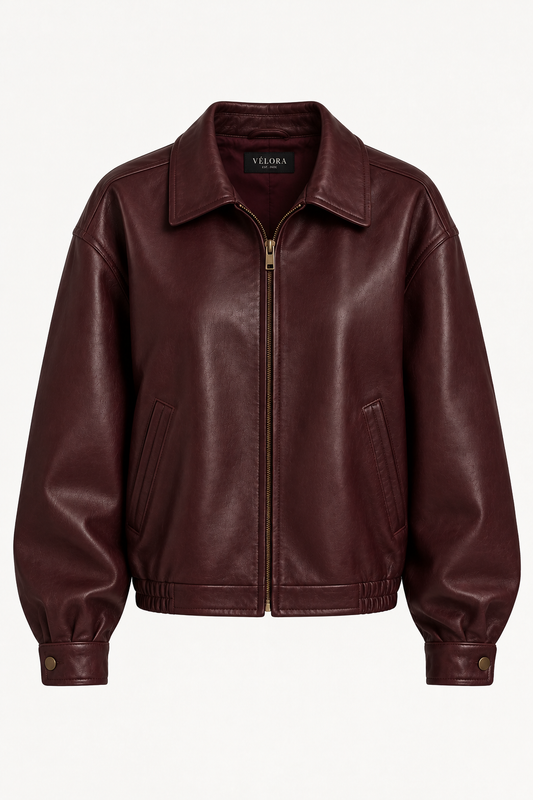 Margaux Leather Bomber